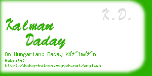 kalman daday business card